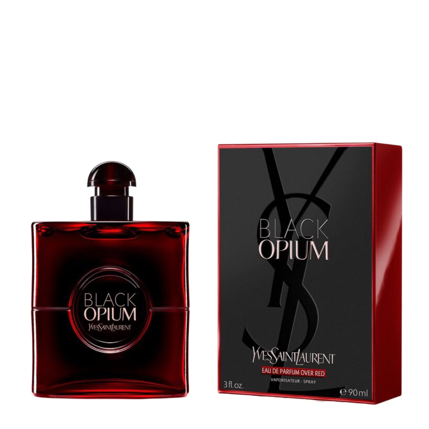 YVES SAINT LAURENT BLACK OPIUM EAU DE PARFUM OVER RED 90 ML (SCATOLATO)