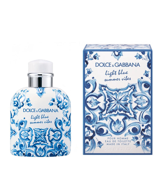 DOLCE&GABBANA LIGHT BLUE SUMMER VIBES POUR HOMME EAU DE TOILETTE 125 ML (SCATOLATO)